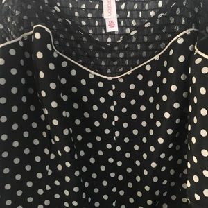 Polka dot high-low dress